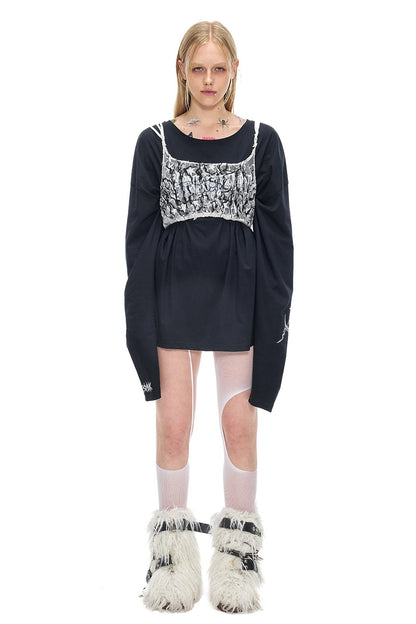 Thorn Punk Lace Tube Top