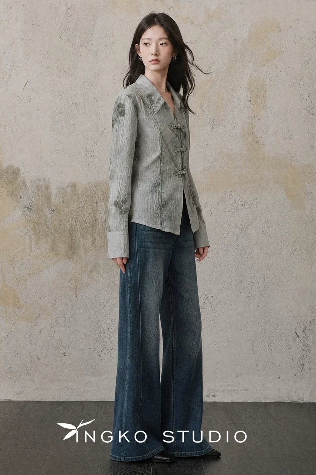 Denim Blue Flared Jeans