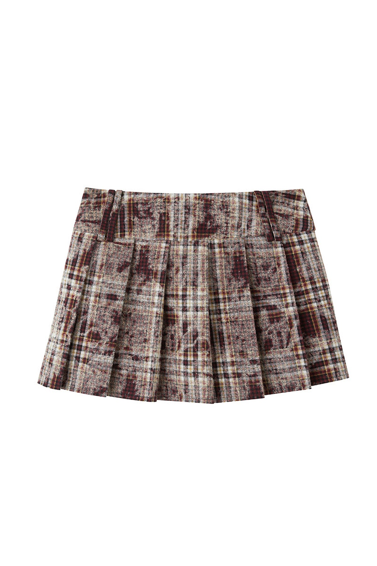 Plaid Shirt and Pleated Skirt Set-Up