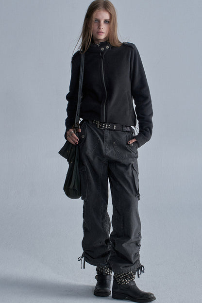 Loose Fleece Zip Jacket