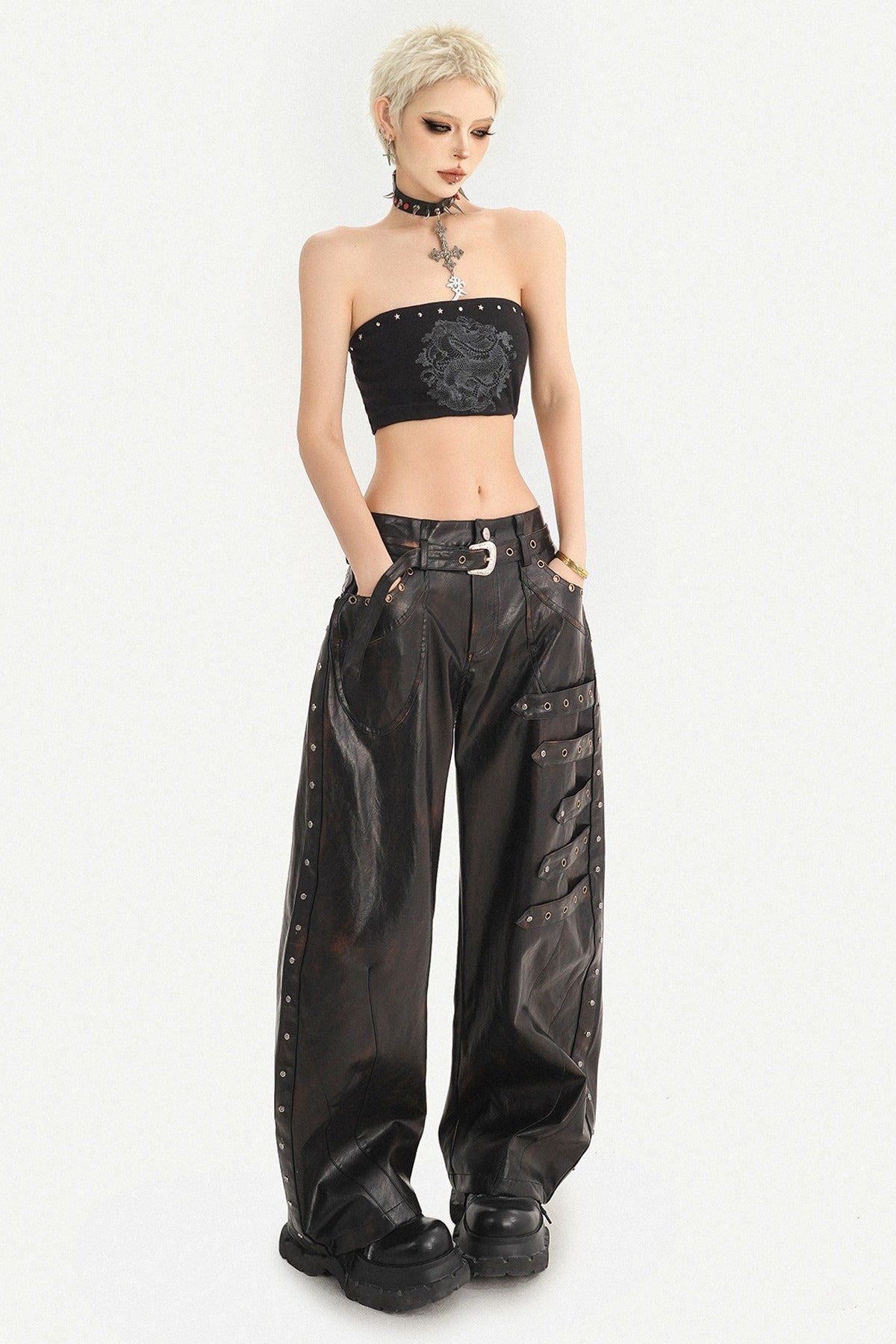 Studded Strapless Tube Top