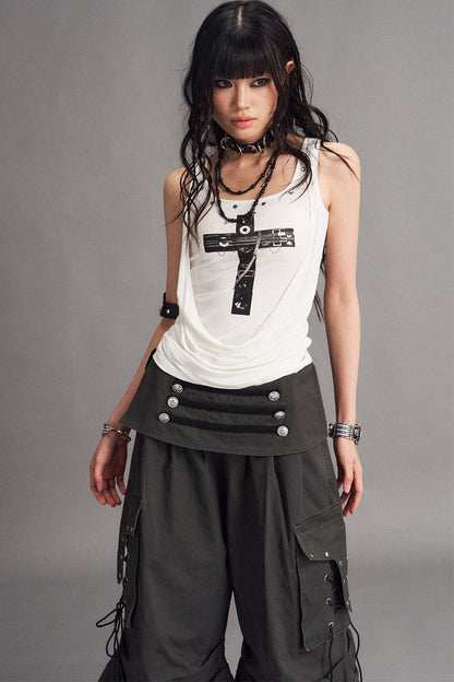 gilet street punk con croce