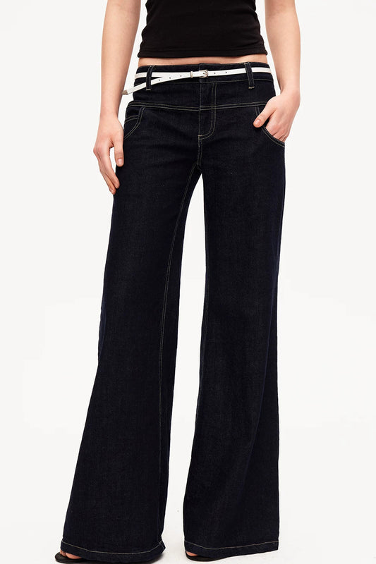 A Pose Retro Flared Jeans