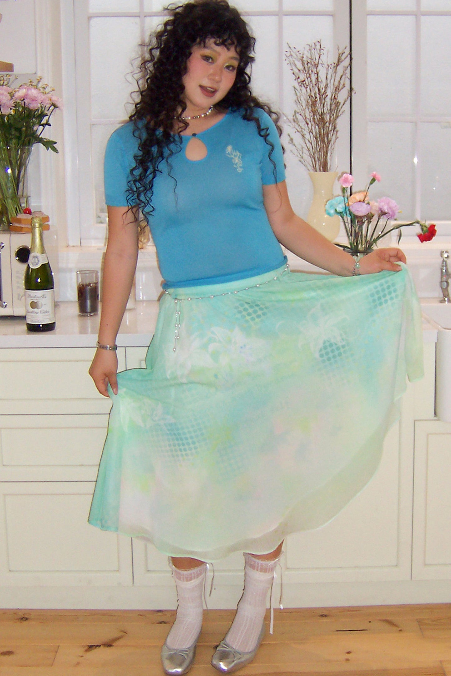 Mint Dreamland Gradient Skirt