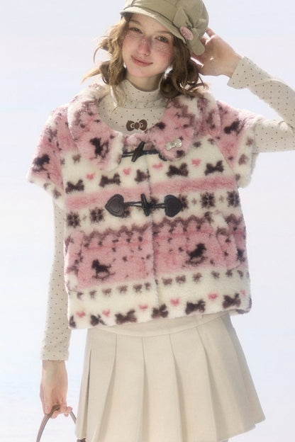 Pleated High Waist Woolen Skirt