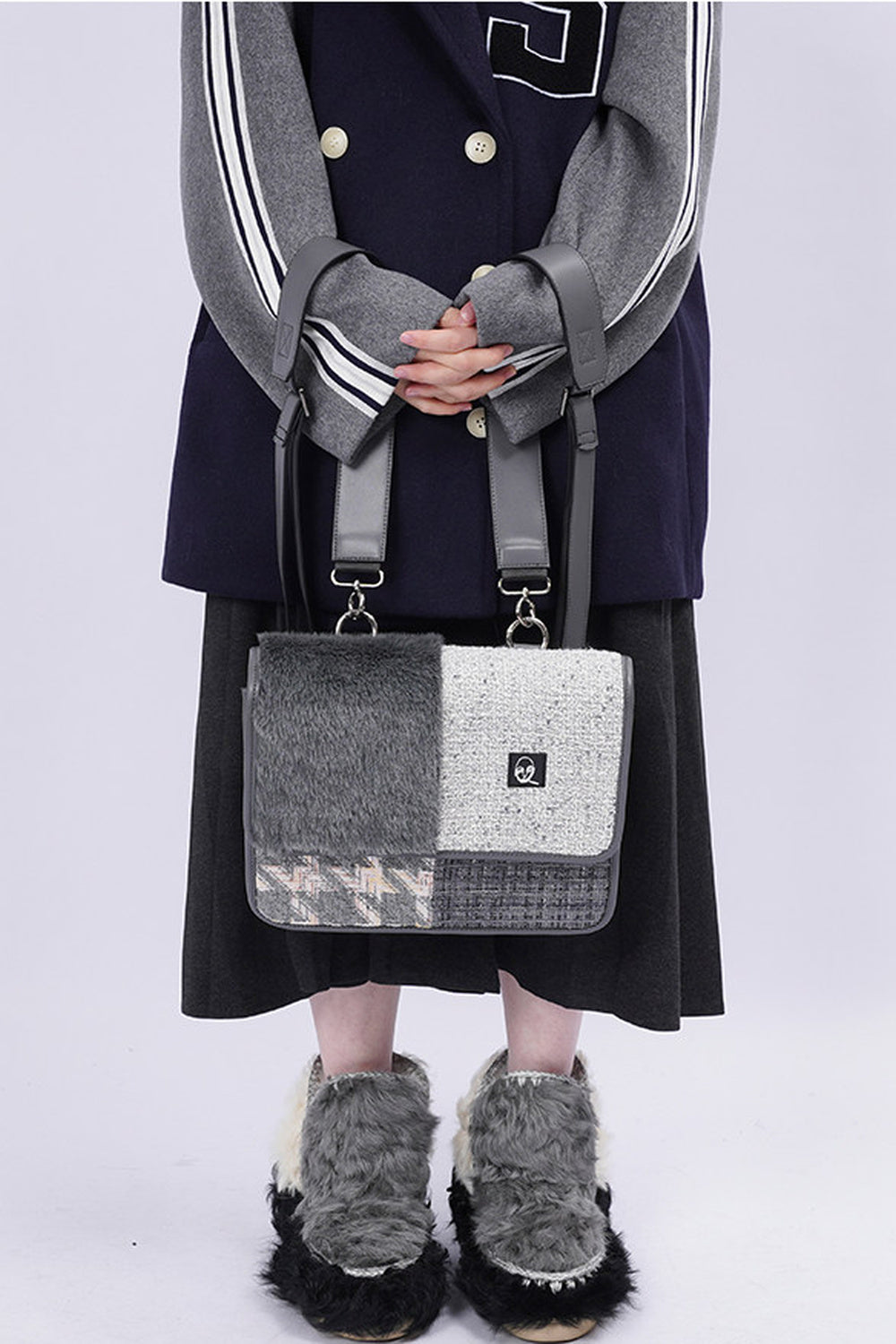 Y2K Color-Blocking Crossbody Bag