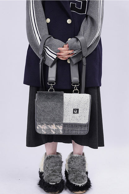 Y2K Color-Blocking Crossbody Bag