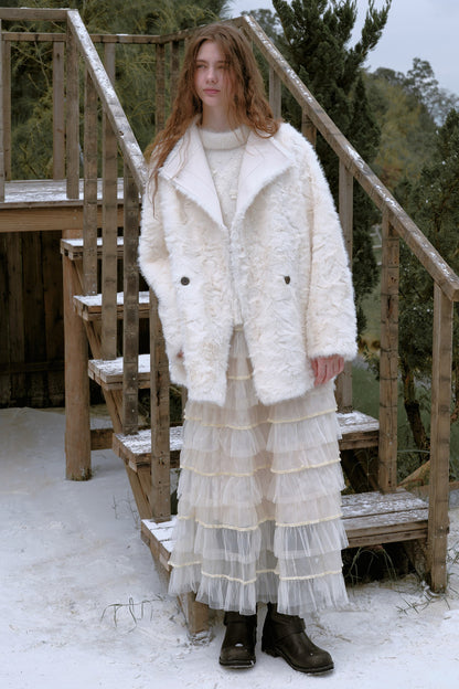 Beaded Alpaca Wool Shawl Skirt Set-Up