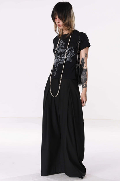 Pantalon drapé à jambes larges