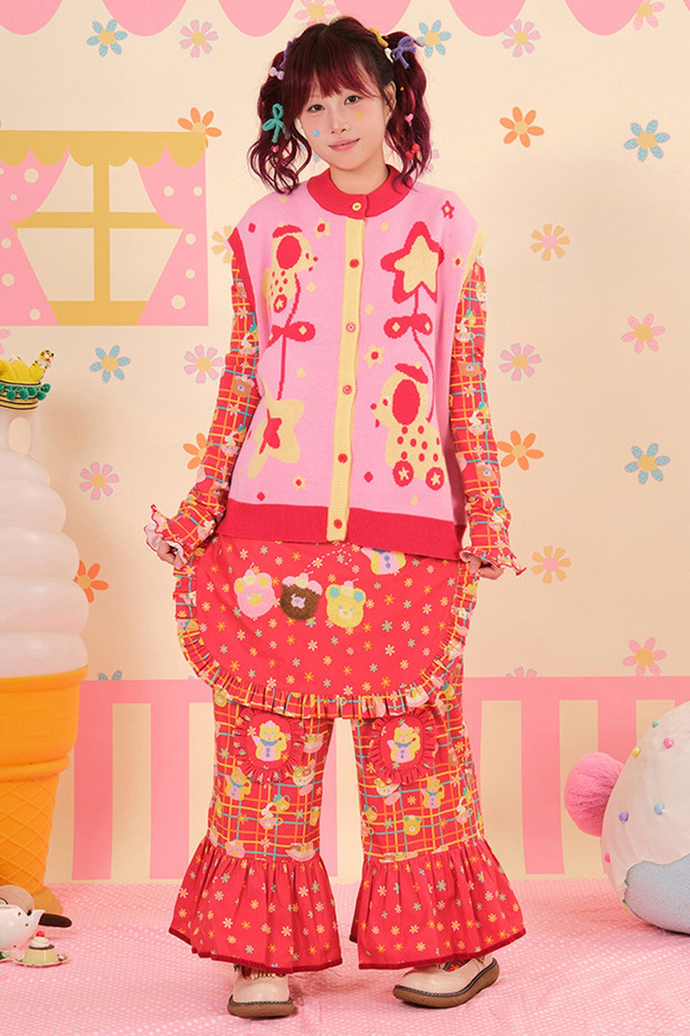 Showa Dessert House Detachable Apron Pants