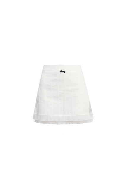 Long Sleeve Jacquard Shirt Skirt Set-Up