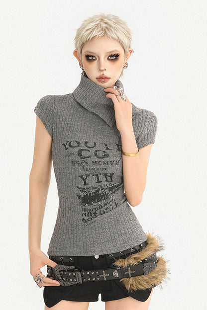 Top in maglia Milk-Cool Molly con collo a mezza altezza