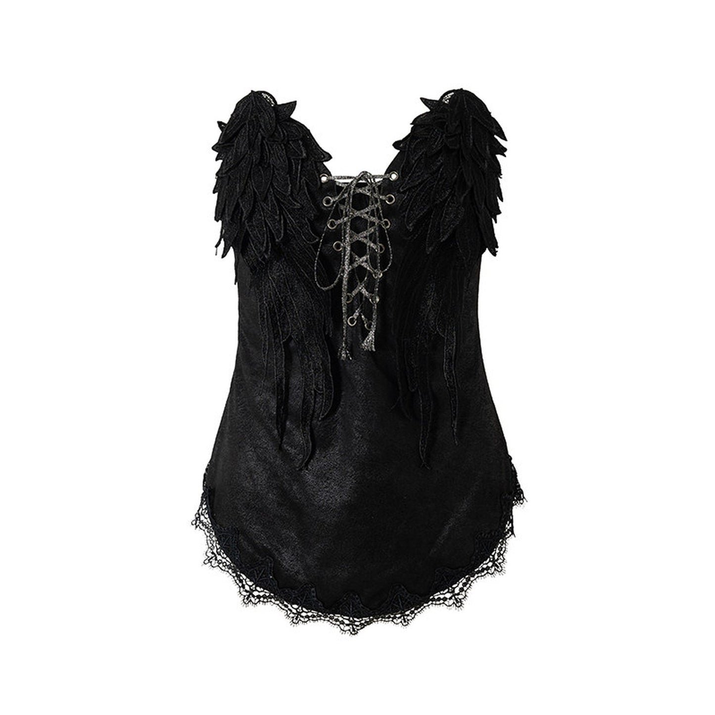 Retro Suede Embroidered Bustier Vest