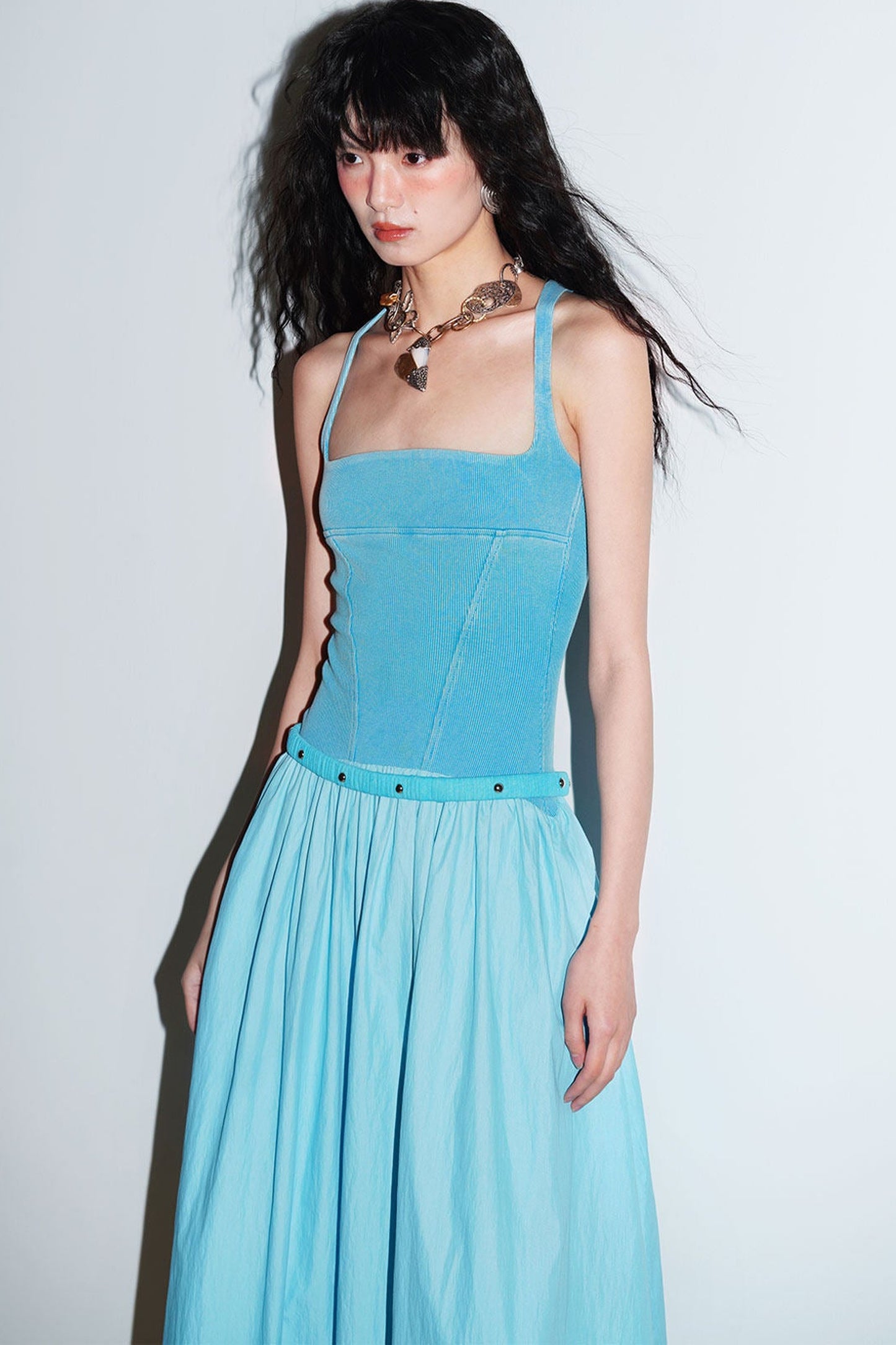 Distressed Washed Cotton Dress