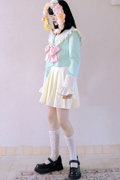 Cream Sailor Collar Jacket