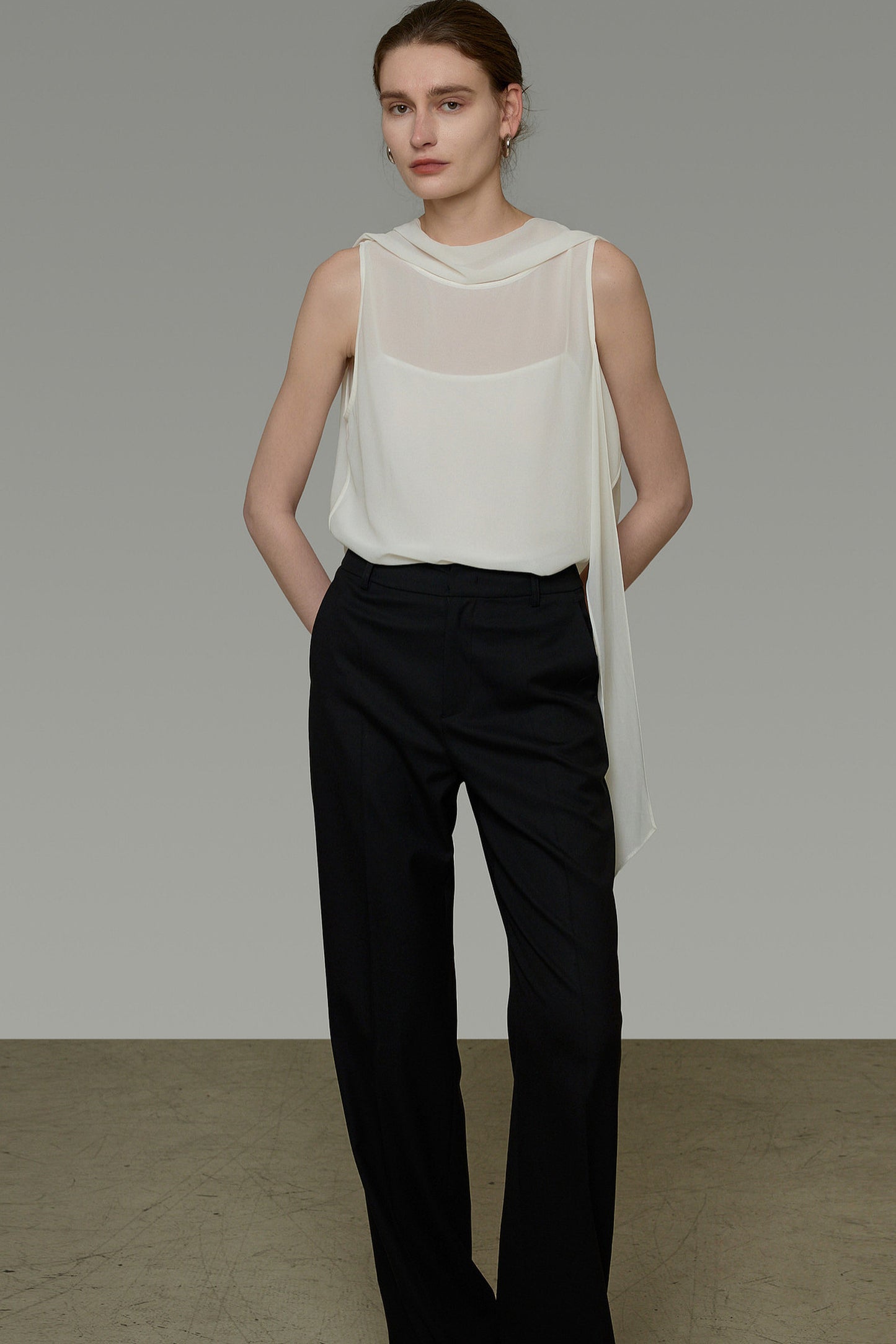 French Ribbon Sleeveless Top