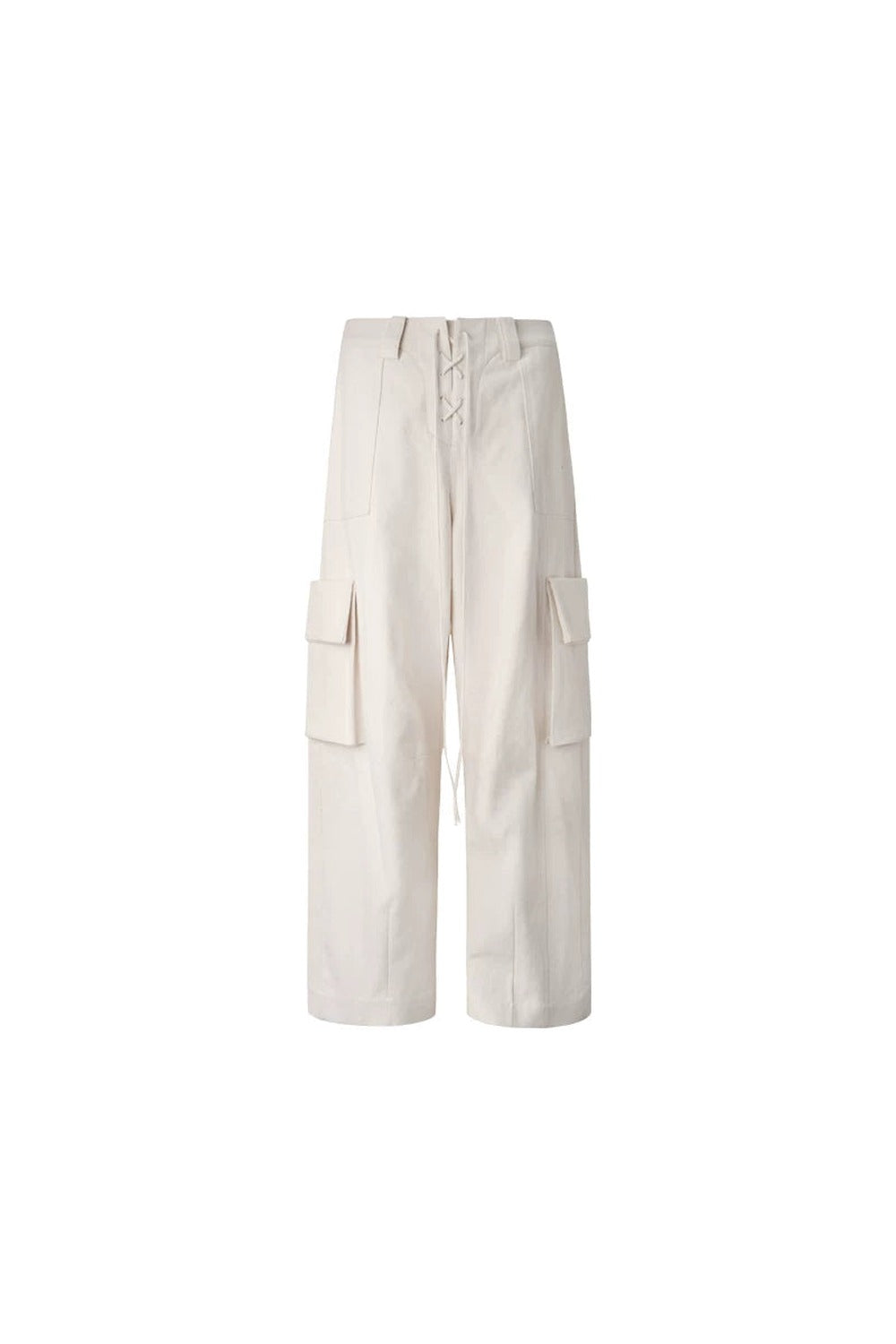 Oatmeal Curved Blade Cargo Pants