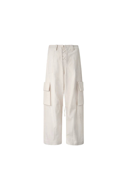 Oatmeal Curved Blade Cargo Pants