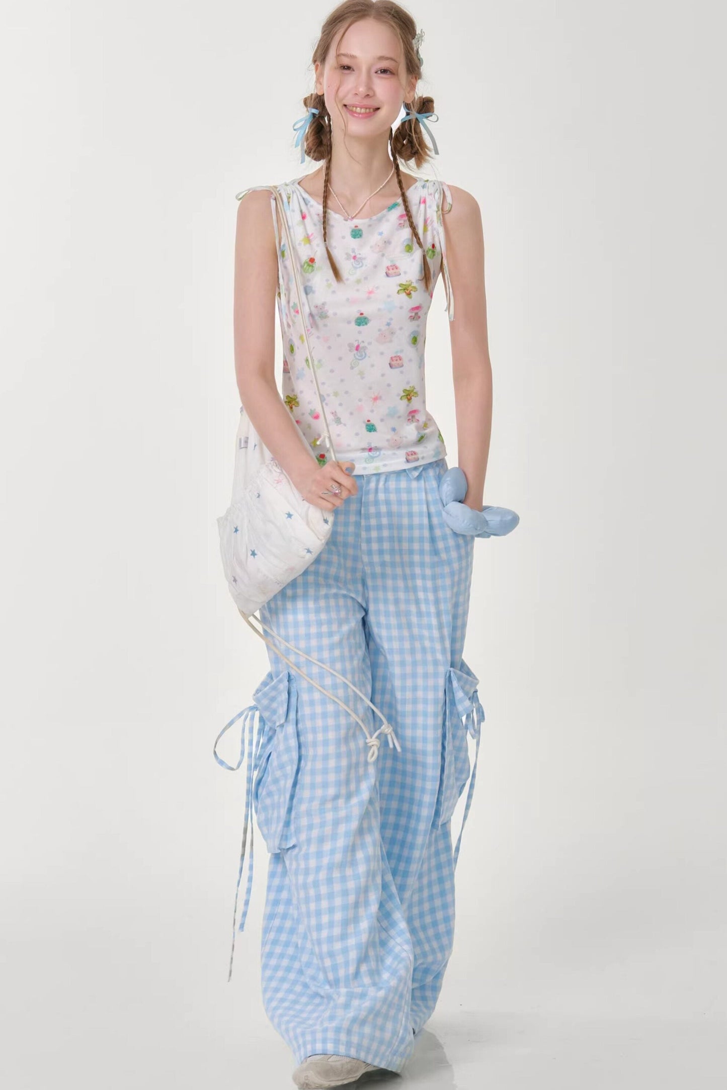 Polka Dot Off-Shoulder Vest