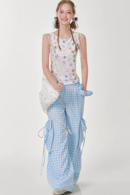Polka Dot Off-Shoulder Vest