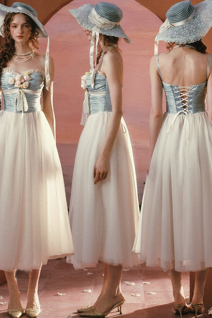 Sunset Bouquet French Mesh Dress