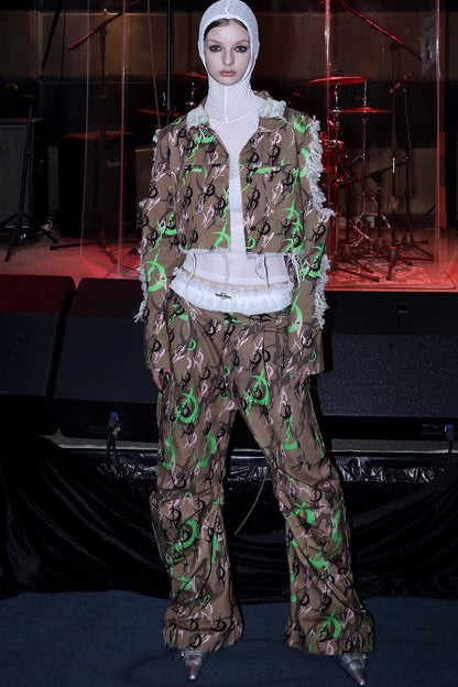 Y2K Camouflage Metal Studded Jacket