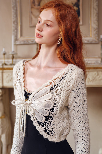 Butterfly Cutout Knit Cardigan