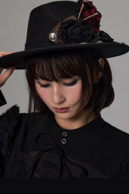 Handmade Woolen Lace Floral Hat