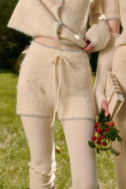 Soft Wool Knit Cardigan and Pants Set-Up