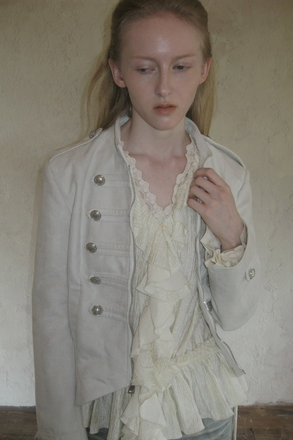 Napoleon Metal Button Suede Jacket
