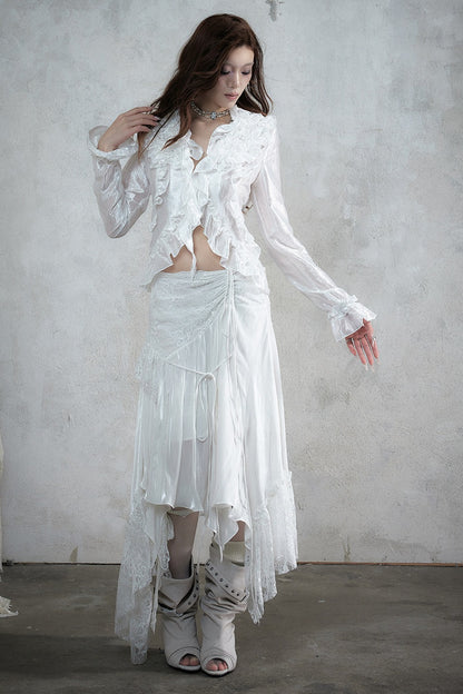 Romantic Lace Chiffon Skirt