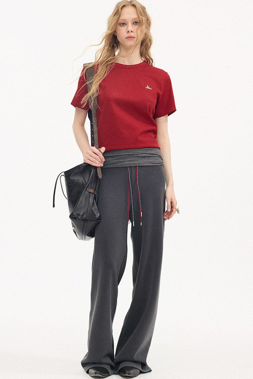 High-Waisted Slim Pants