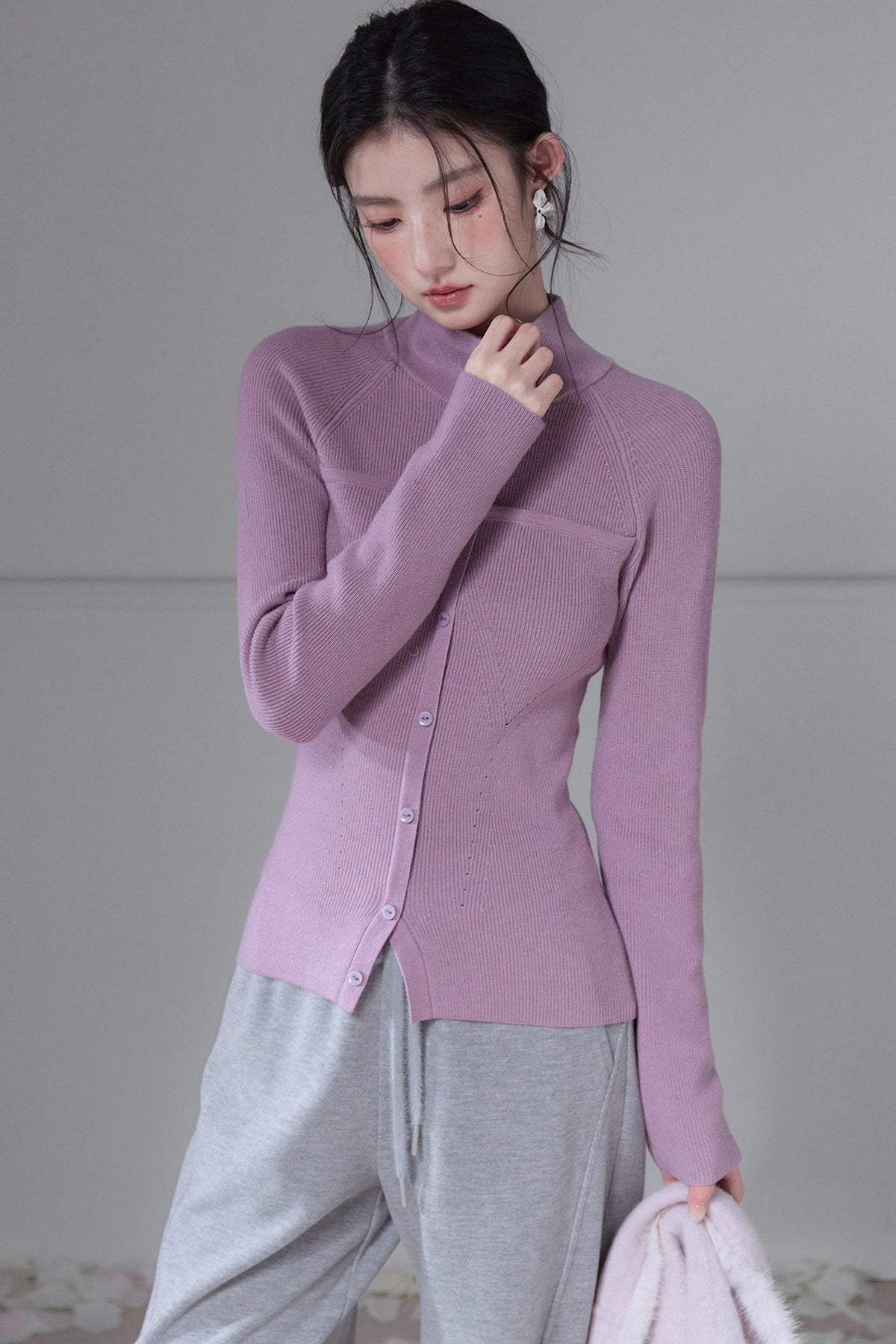 Maglione modellante a maglia in lana merino, strato base