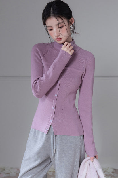 Maglione modellante a maglia in lana merino, strato base