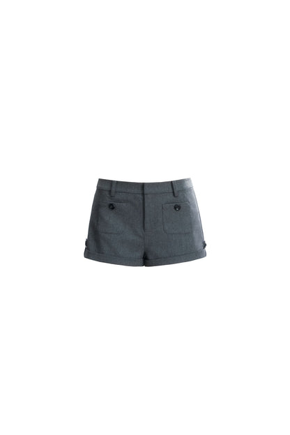 Plaid V-Neck Top and Shorts Set-Up