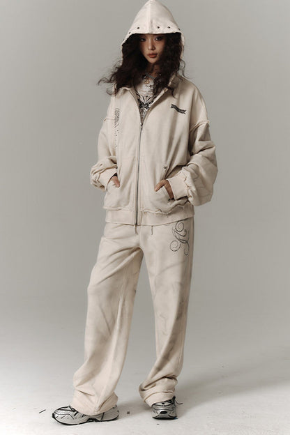 Dirty-Washed Vintage Loose Pants