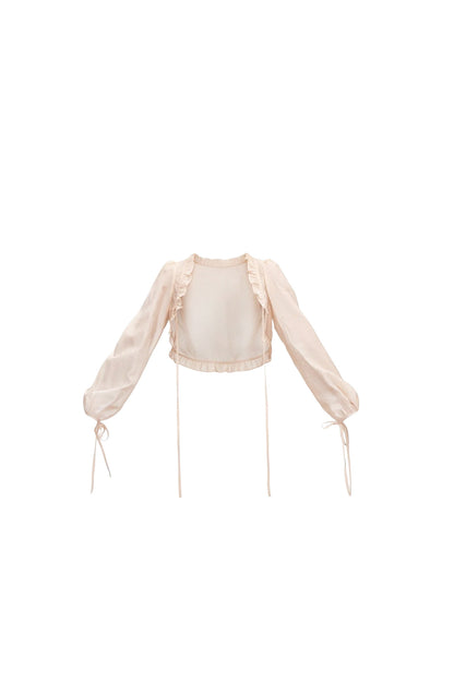 V-Neck Dress Ruffled Cardigan Set-Up