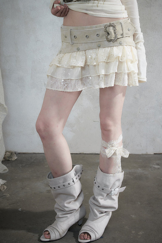 Retro Sequin Leopard Skirt