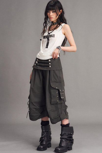 Palace pantaloni punk effetto consumato