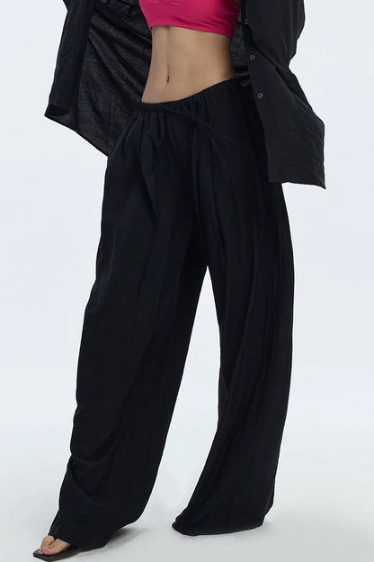 Black Textured Resort Shirt Pants Set-Up