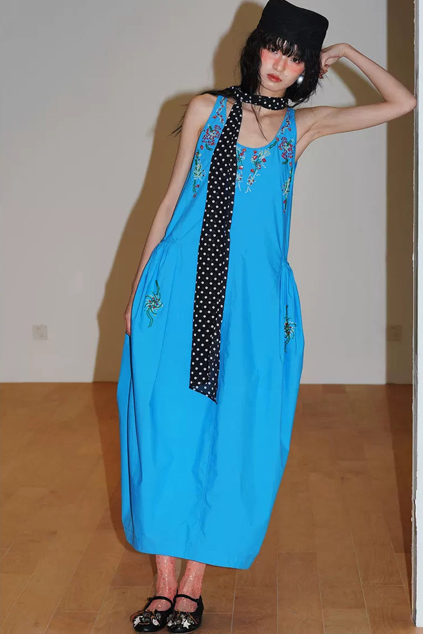 Heavy Beaded Cotton Dress