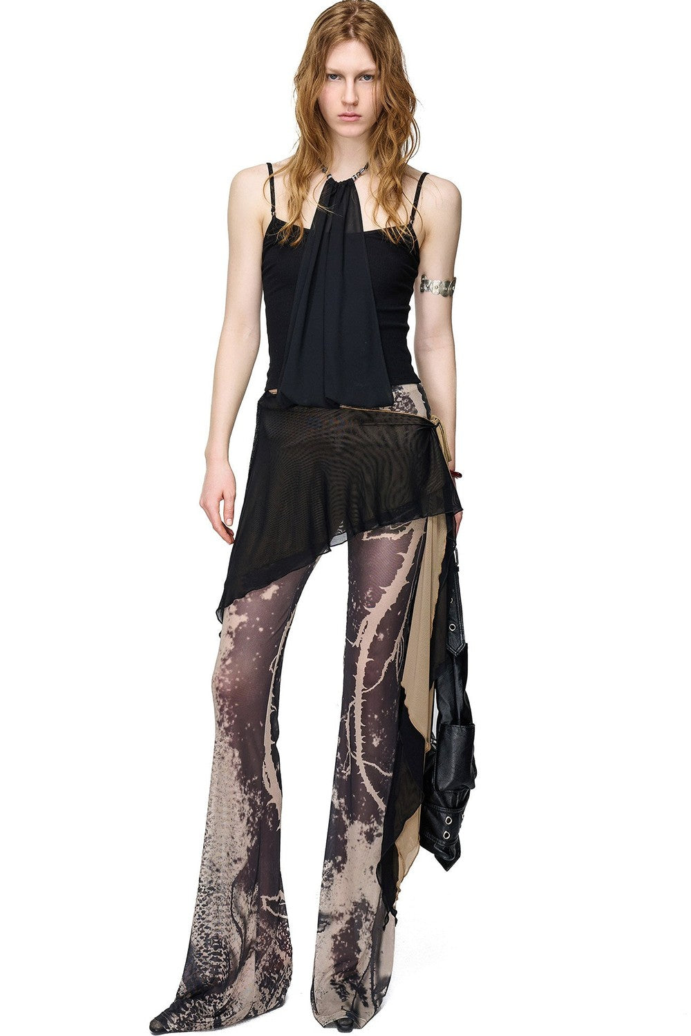 Halter Chiffon Spliced Camisole