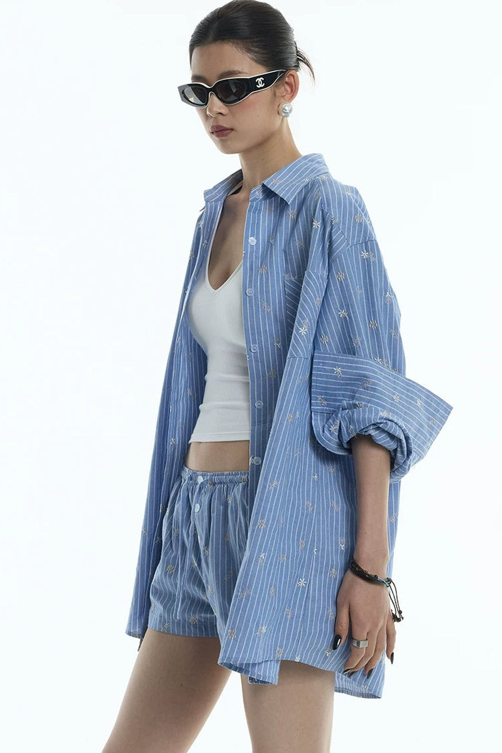 Starburst Cotton-Linen Two-Piece Set-Up