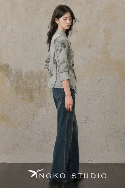 Denim Blue Flared Jeans