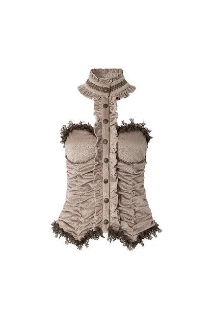 Baroque Velvet Lace Top