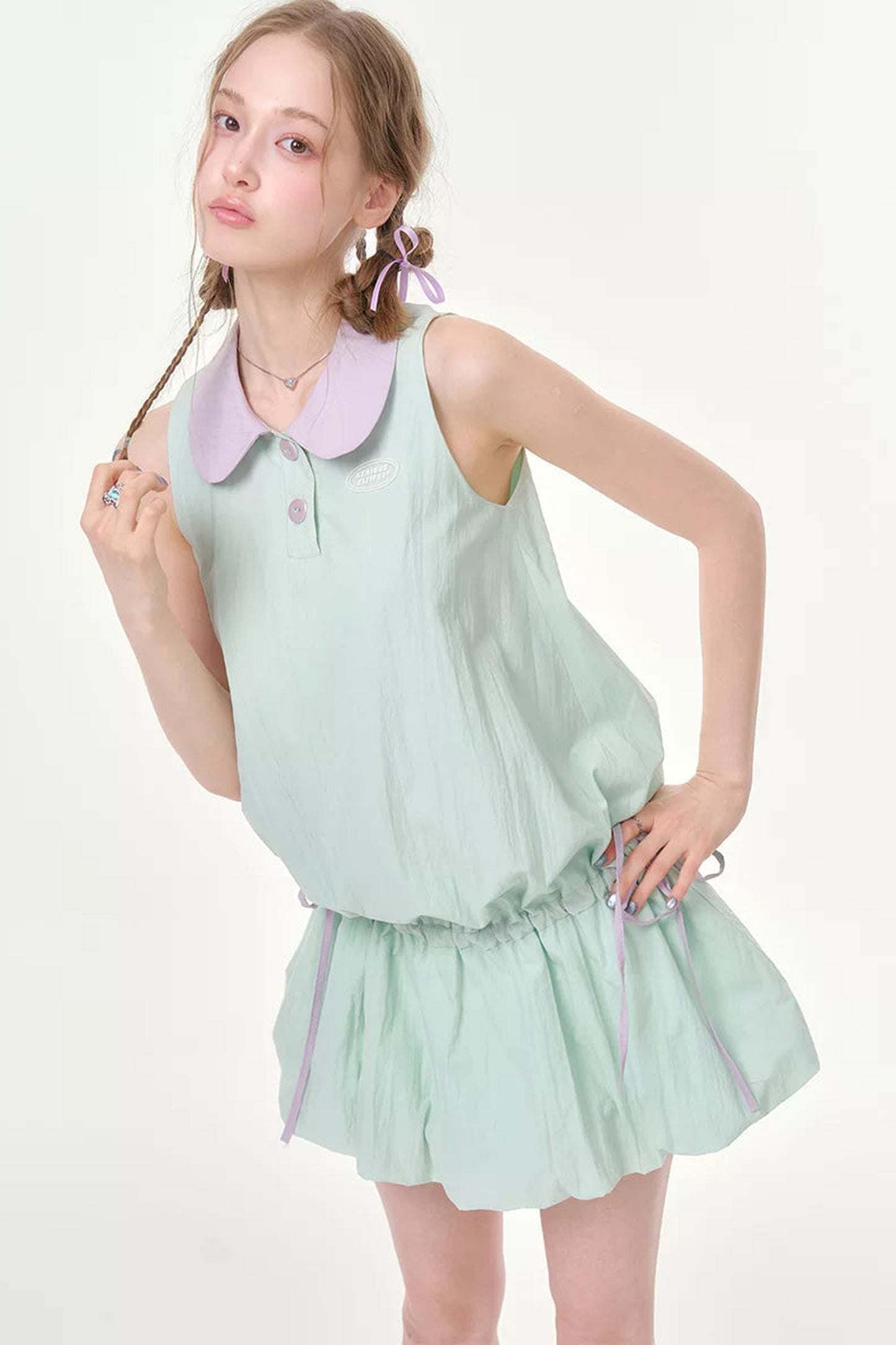 Mint Green Doll Collar Dress