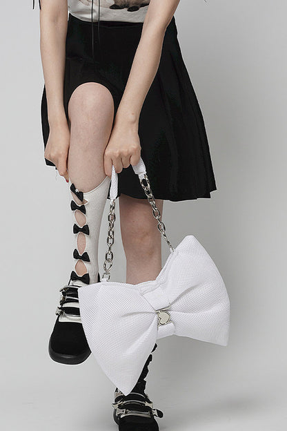 Bowknot Pleated Shoulder Bag