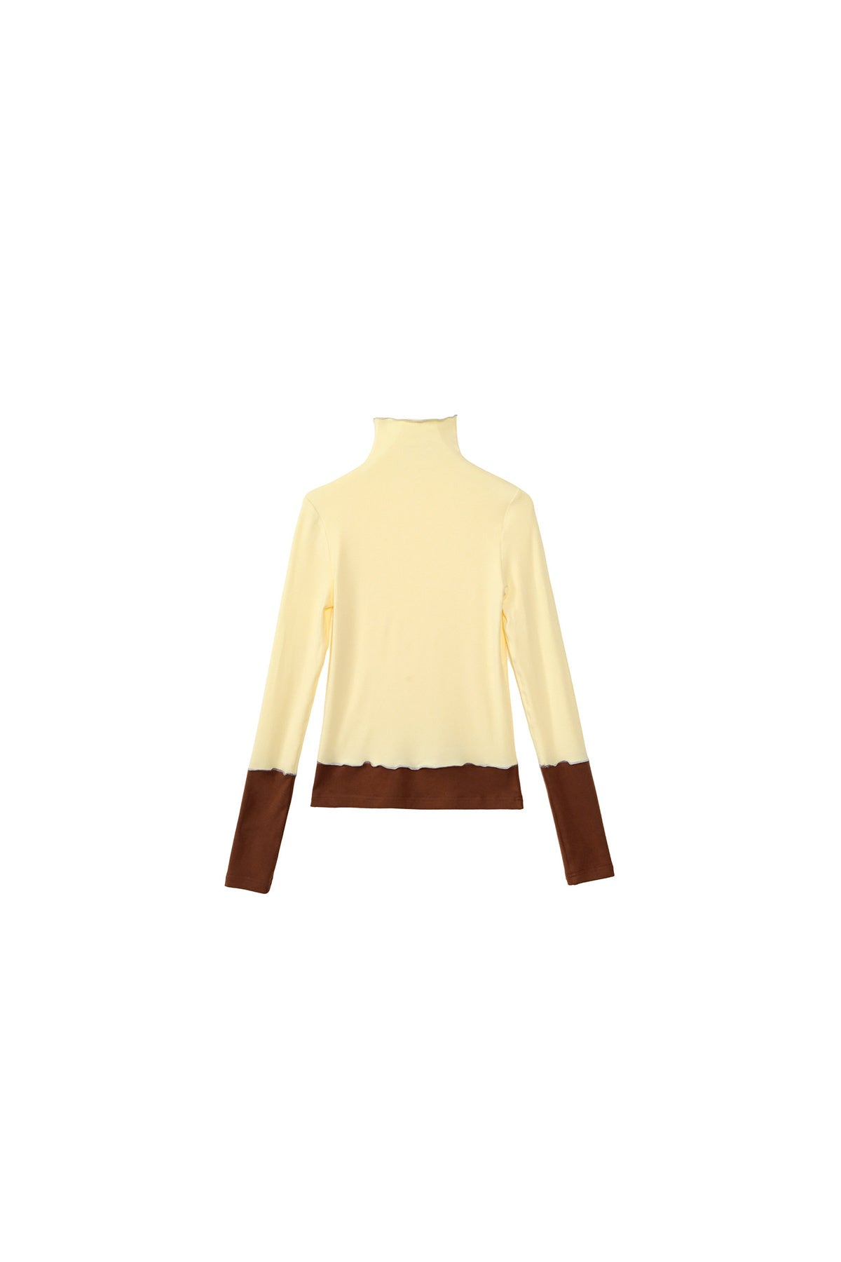 Wool Blend Color-Block Knit Top