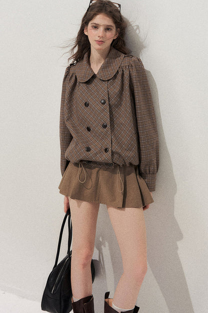 Polka Trench Coat and Skirt Set-Up