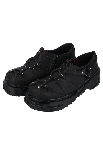 Gothic Metal Buckle Platform Shoes